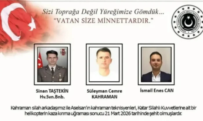 Katar&rsquo;daki helikopter kazasında ASELSAN teknisyenleri şehit oldu