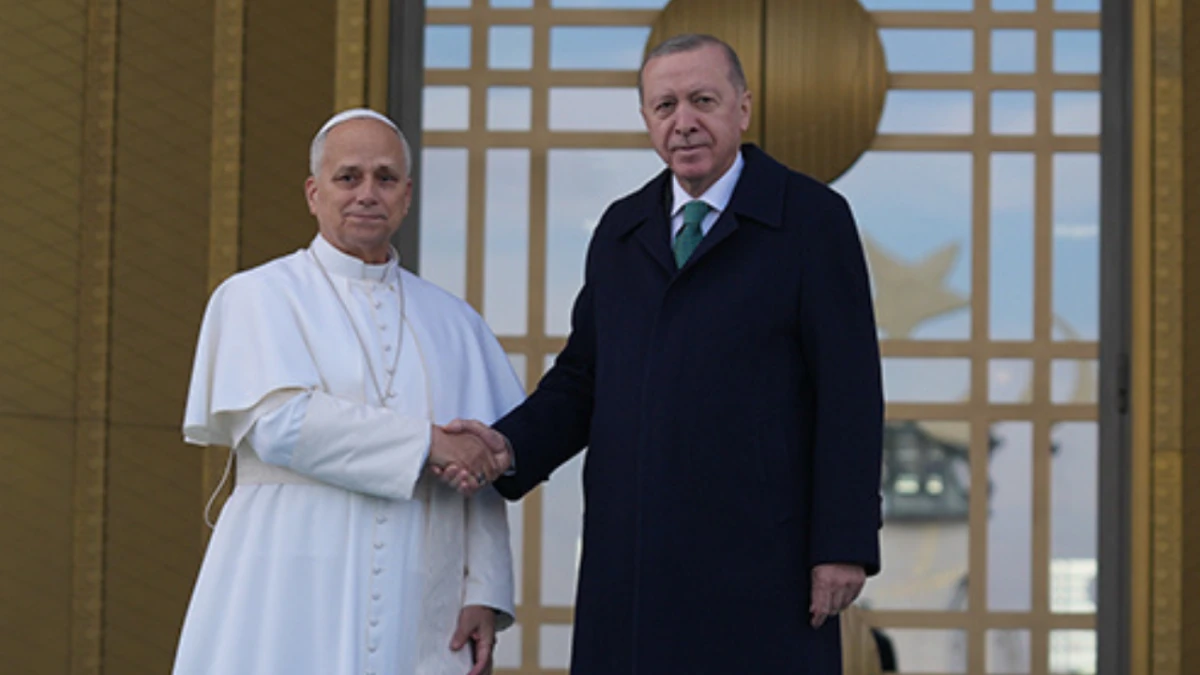 Papa 14. Leo Cumhurbaşkanlığı Külliyesinde ağırlandı