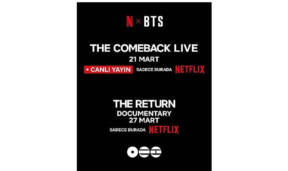 BTS&rsquo;in Geri D&ouml;n&uuml;ş Canlı Performansı Netflix&rsquo;te Yayınlanacak