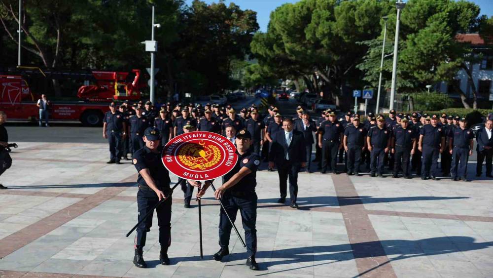 Muğla İtfaiyecileri 13 İlçeden Cumhuriyet Meydanı’nda Buluştu