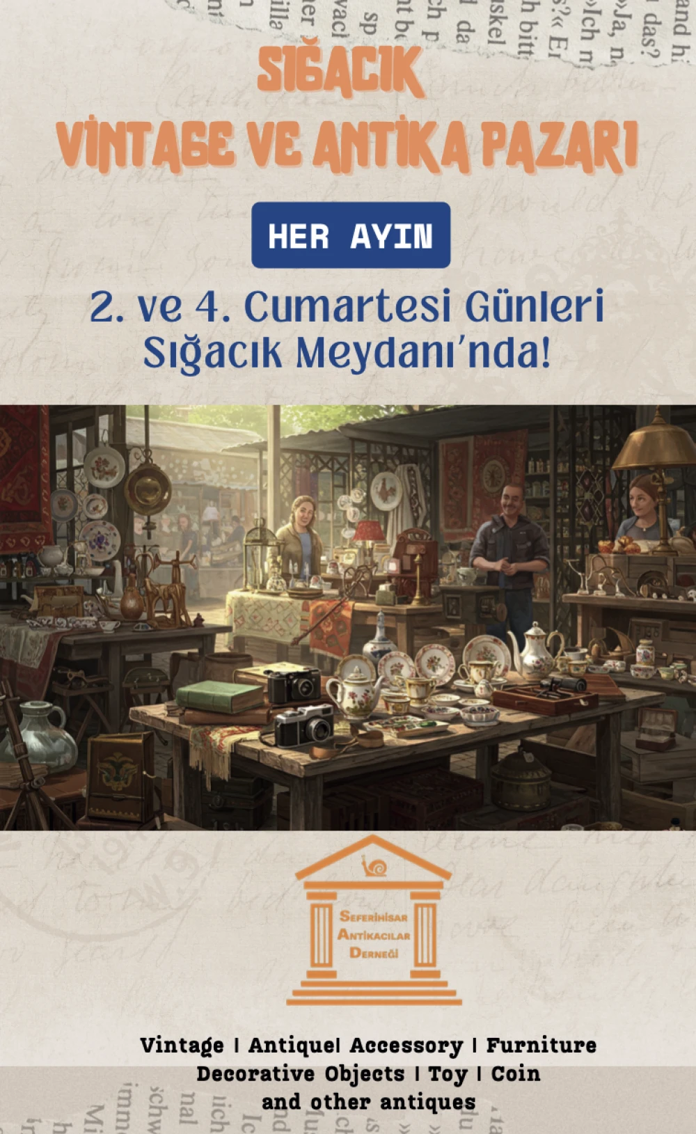 Sığacık Antika ve Vintage Pazarı, Nostalji Severleri Büyüledi