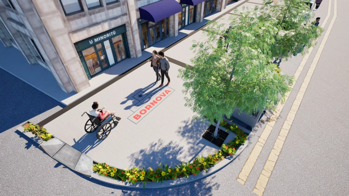 Bornova’da Bordür Makinesiyle Altyapı ve Cadde Çalışması