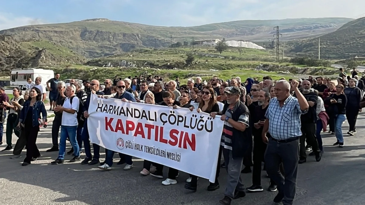Çiğli halkı Harmandalı Katı Atık Tesisi’nin kapatılmasını istedi