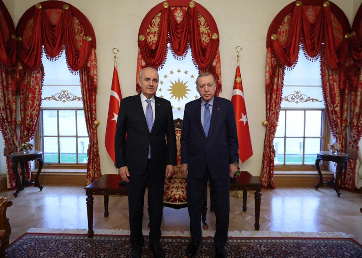 Cumhurbaşkanı Erdoğan, TBMM Başkanı Kurtulmuş'u kabul etti
