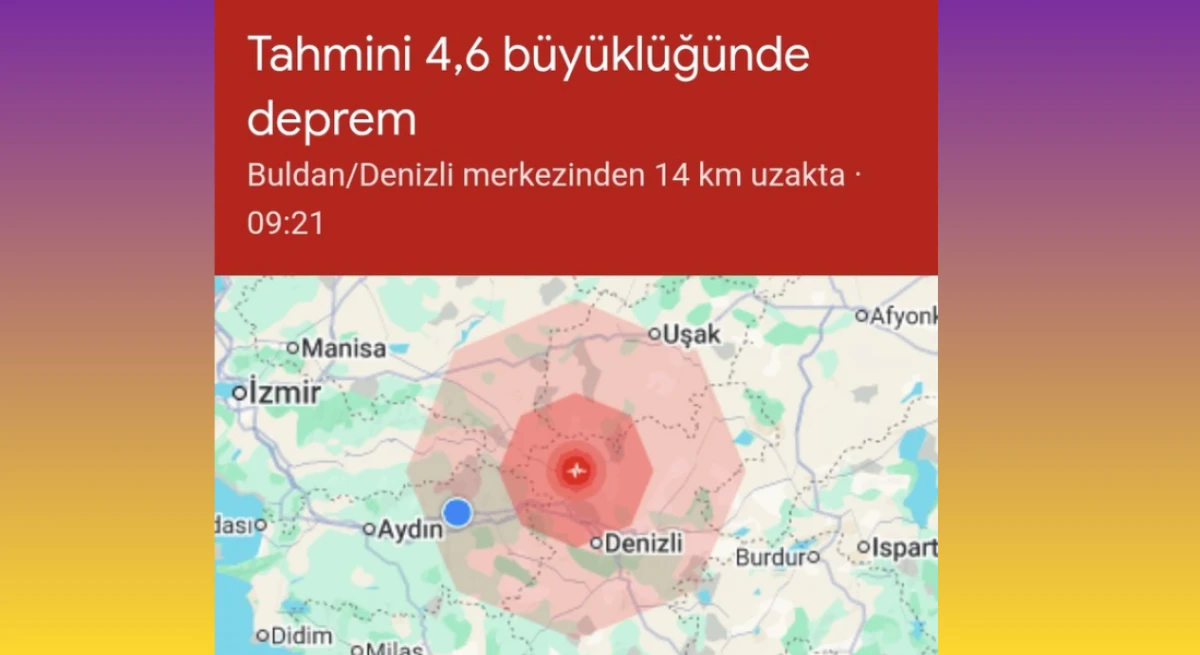 Denizli'nin Buldan il&ccedil;esinde 5.1 b&uuml;y&uuml;kl&uuml;ğ&uuml;nde deprem meydana geldi