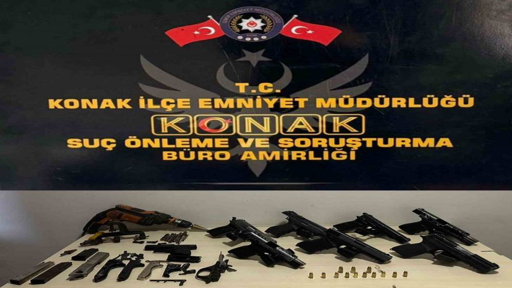 İzmir'de Kaçak Silah Atölyesi Baskınında 3 Şüpheli Gözaltına Alındı