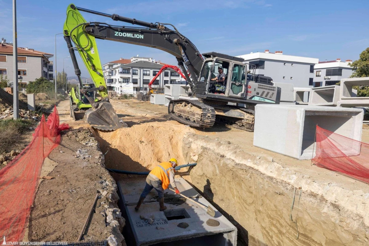 İZSU’dan Tire’nin altyapısına büyük yağmur suyu hattı yatırımı