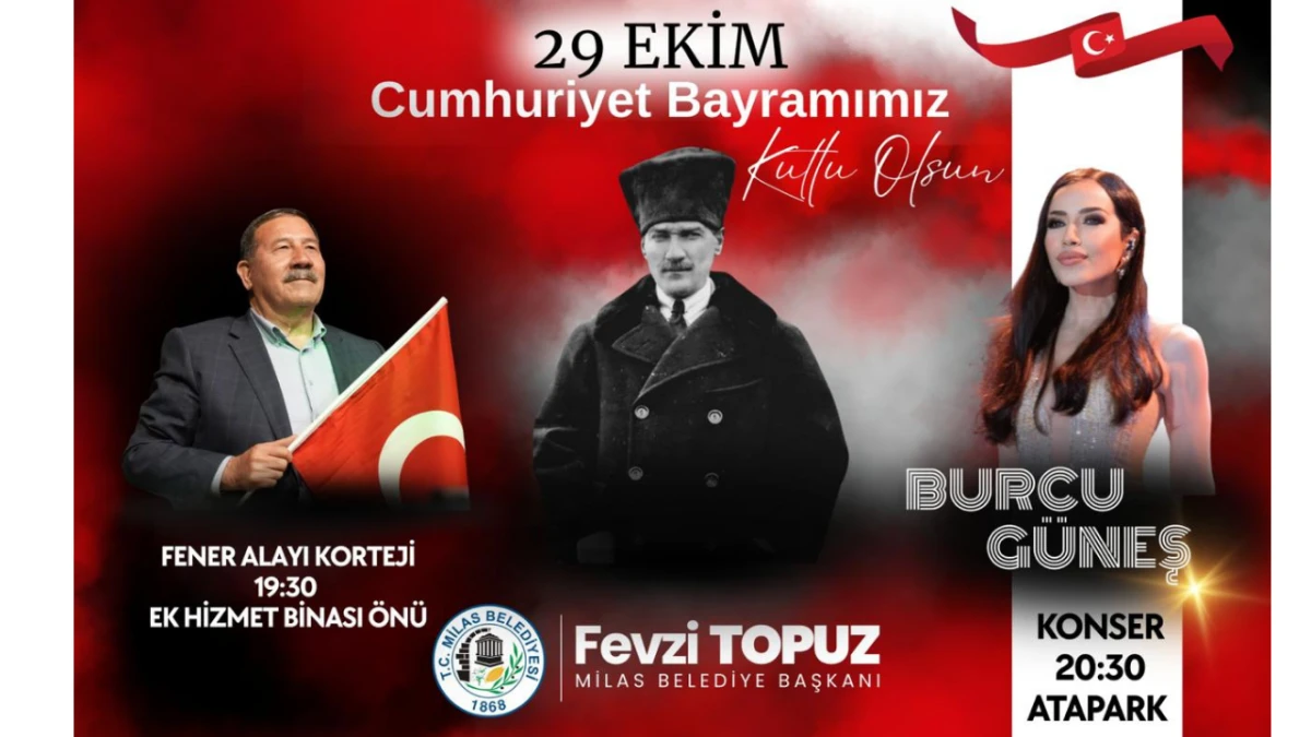 Milas’ta Cumhuriyet’in 102. yılına görkemli kutlama