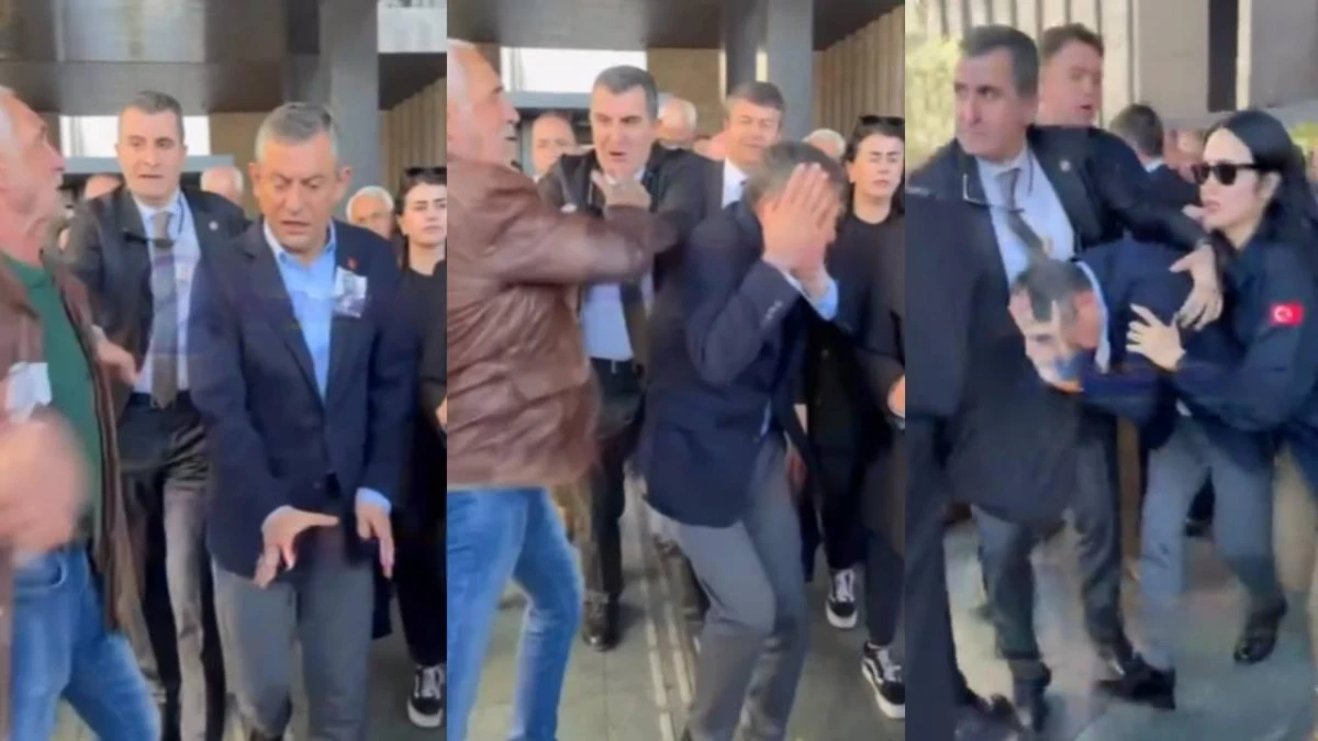 Özgür Özel'e cenaze töreninde yumruklu saldırı!