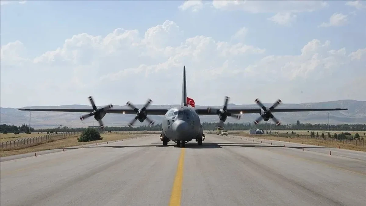 TSK’ya ait C130 kargo uçağı Gürcistan’da düştü