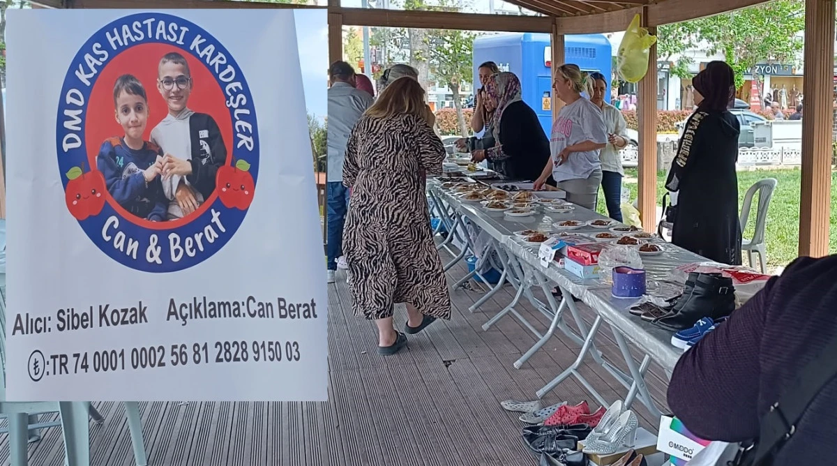 Uşak’ta DMD hastası kardeşler için yardım kermesi