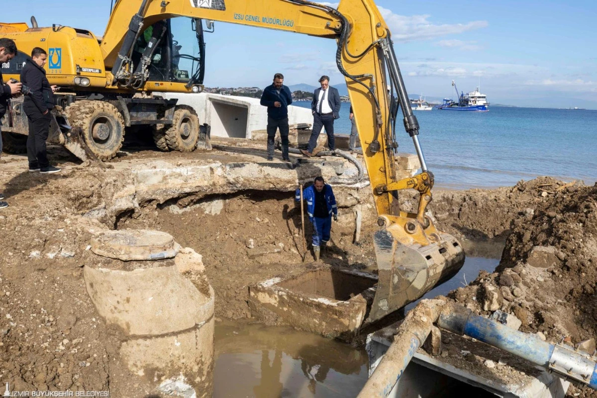 Yeni Foça’da taşkın riski yapılan düzenlemeyle sona erdi